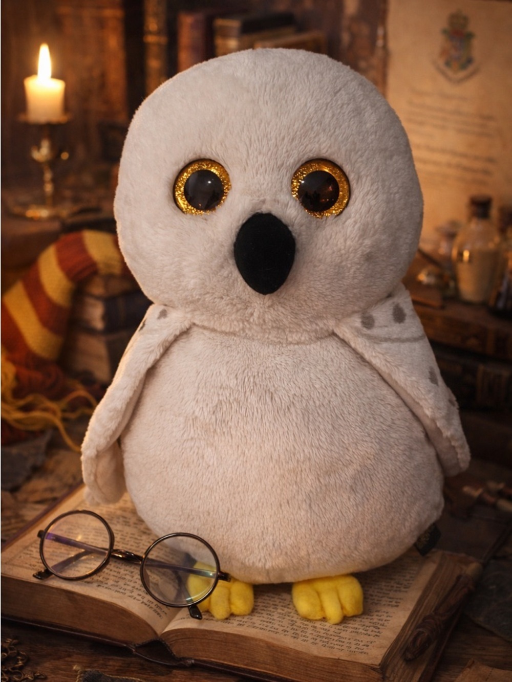 Harry Potter Hedwig Owl Plush Interactive Sound Toy White Owl Stuffed Animal